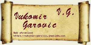 Vukomir Garović vizit kartica
